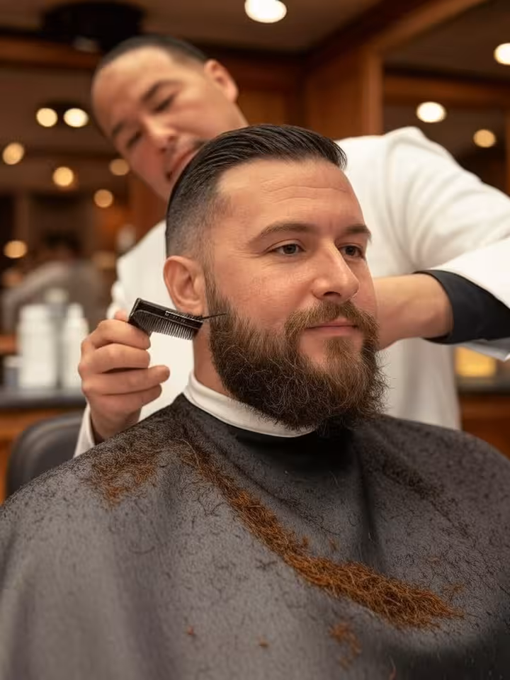 Cuidado personal masculino y grooming en barbería de alta gama